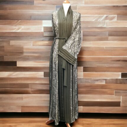 Print Korean Fabric Silk Abaya