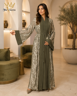 Print Korean Fabric Silk Abaya